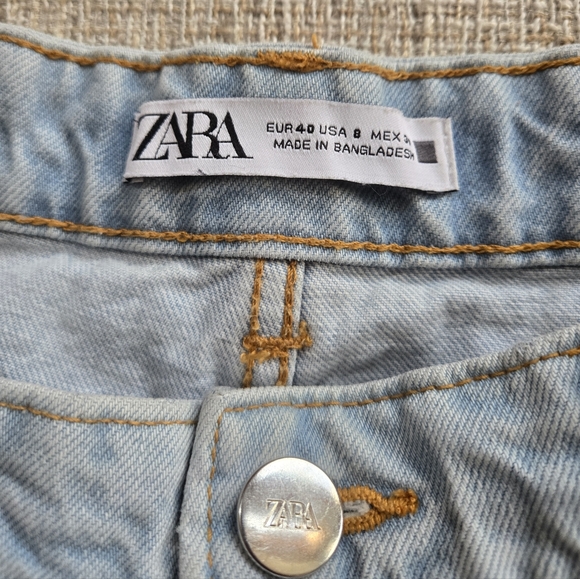 Zara High Waist Jean Shorts - Picture 4 of 6